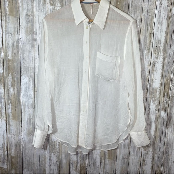 Free People Tops - Free People White Button Down